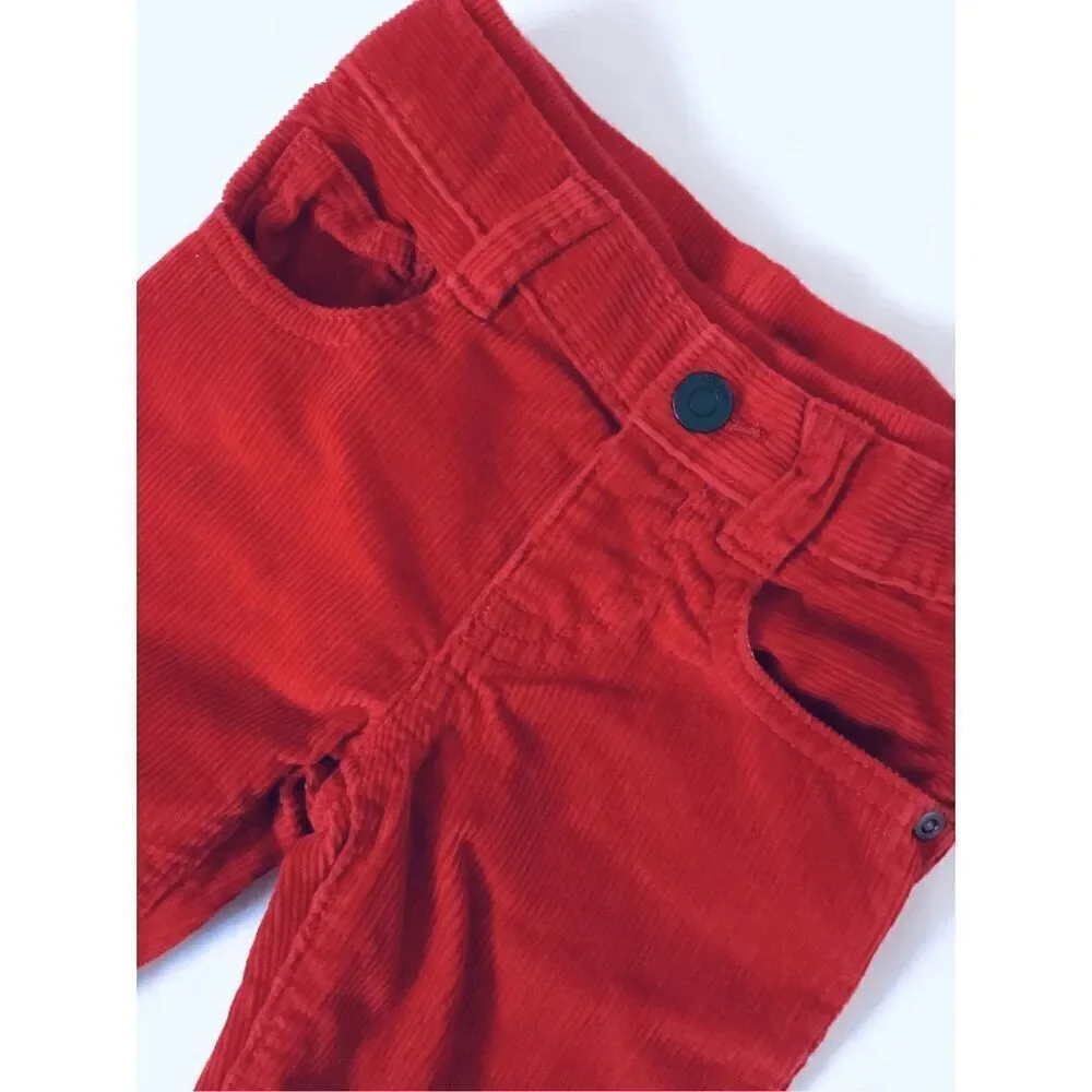 GAP BabyGap Infant Toddler 12-18 Months Corduroy Red Bottoms